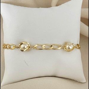 18k Gold Filled Pearl Bracelet